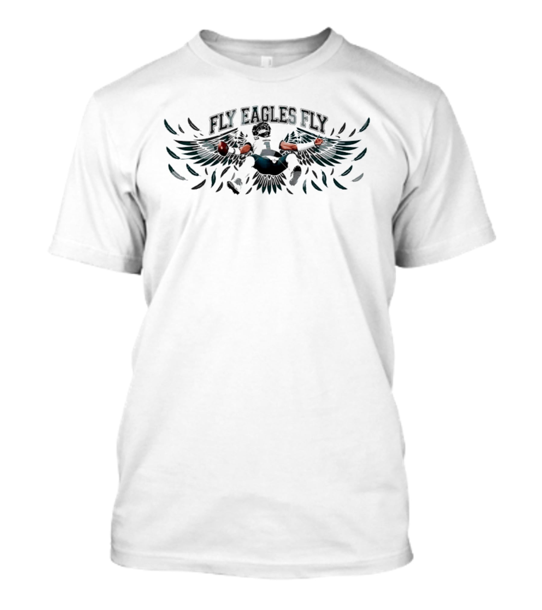 Philadelphia Eagles Jalen Hurts Fly Eagles Fly Wings Football T-Shirt
