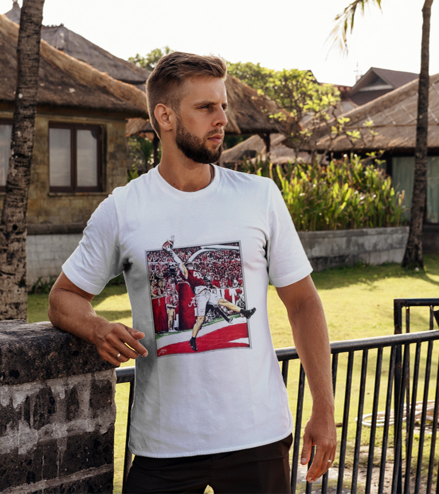 Josh Jacobs Alabama Football Touchdown Celebration T-Shirt