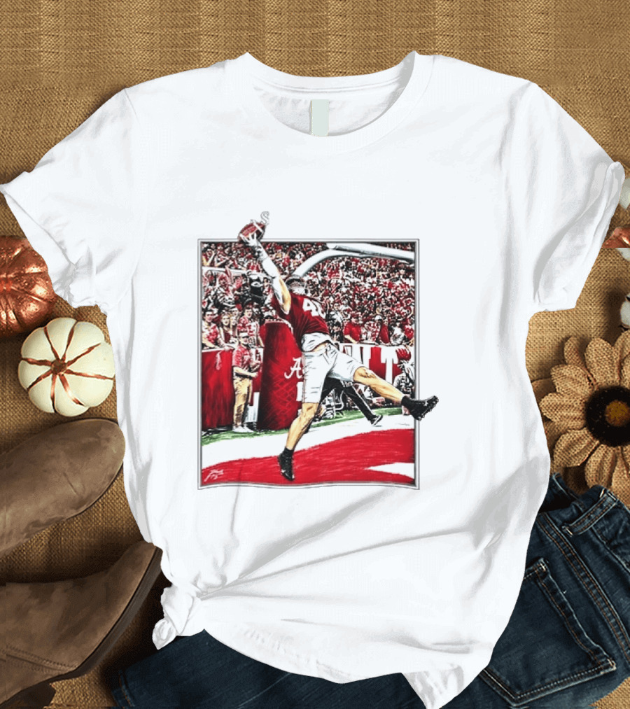 Josh Jacobs Alabama Football Touchdown Celebration T-Shirt