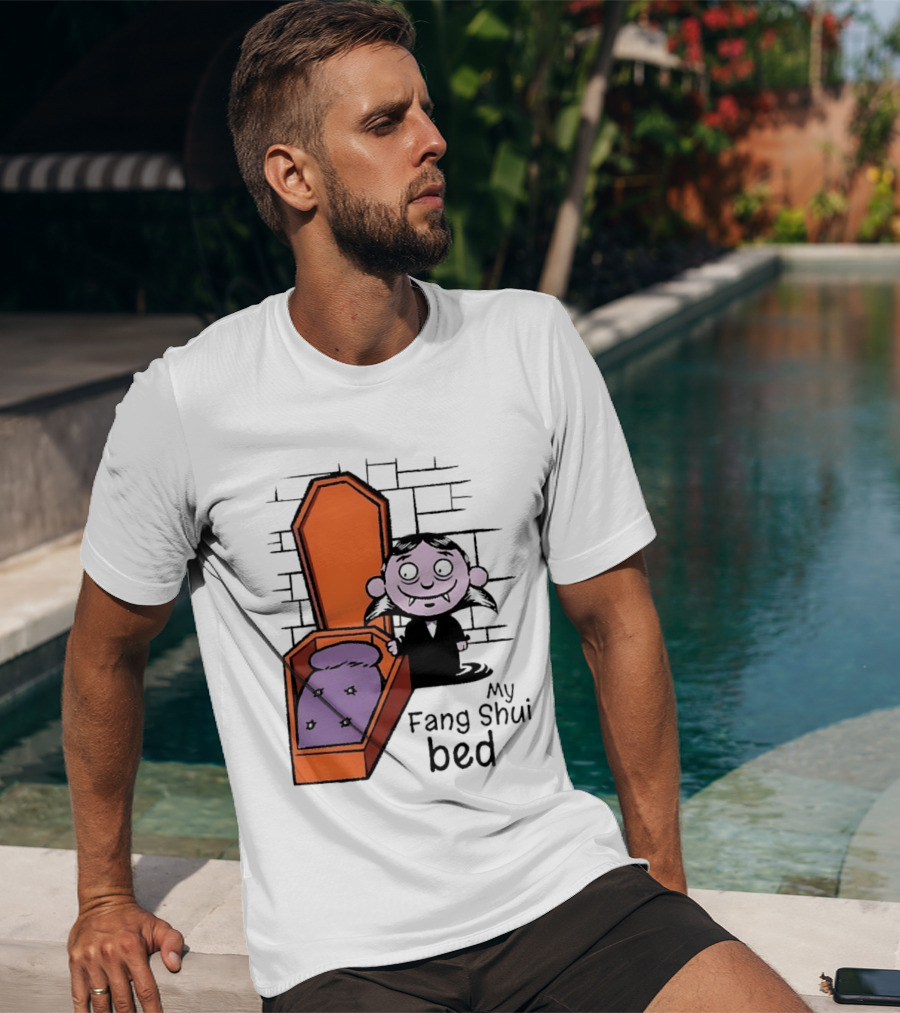 My Fang Shui Bed Vampire Coffin Pun Gothic T-Shirt