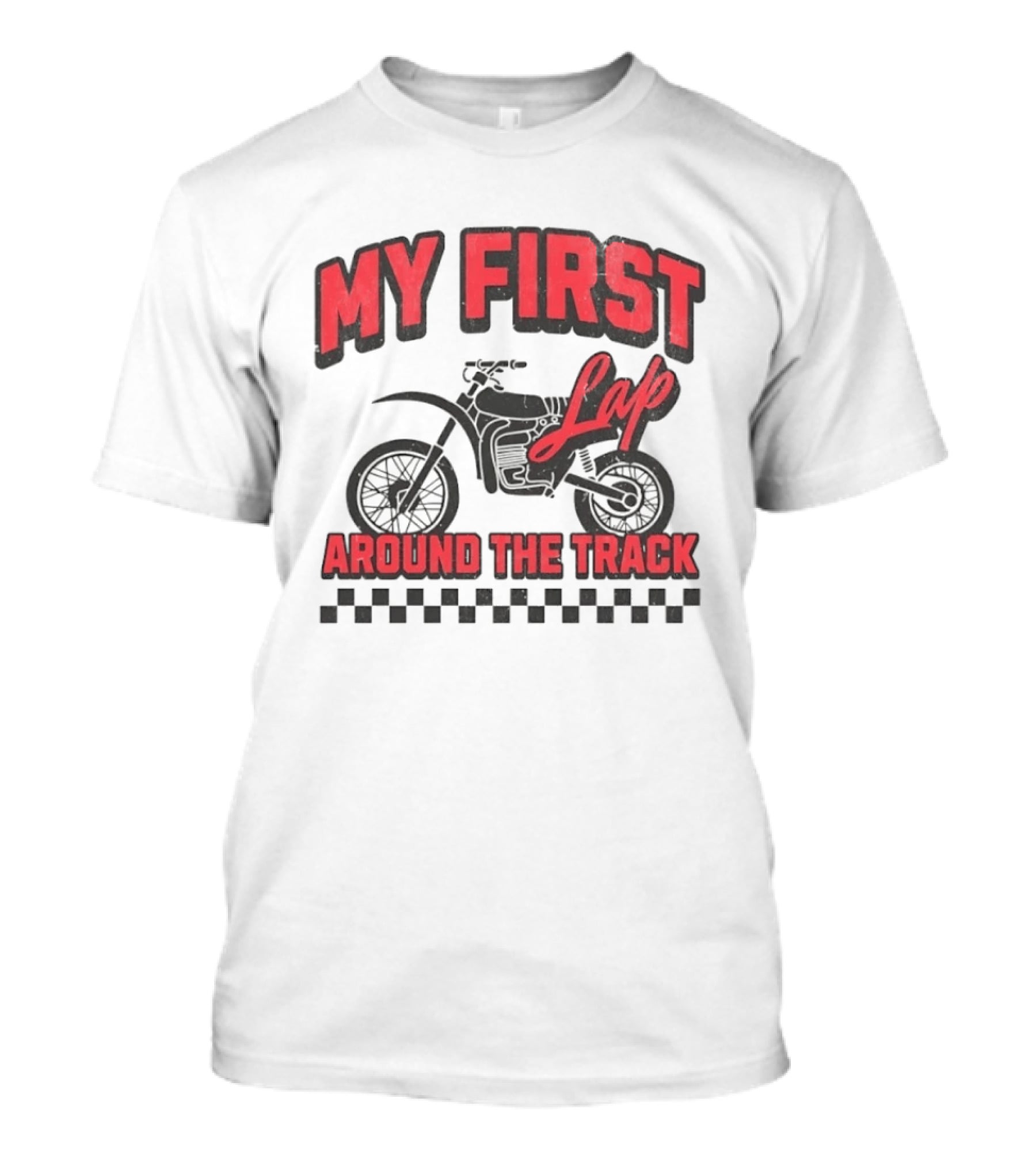 My First Lap Around The Track Distressed Motocross Racing Adventure T-Shirt