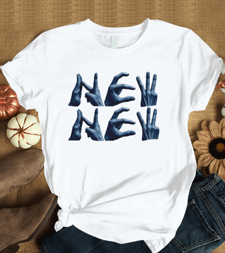 New Hand Sign Finger Spelling Gestures Modern NEVERVOKE T-Shirt