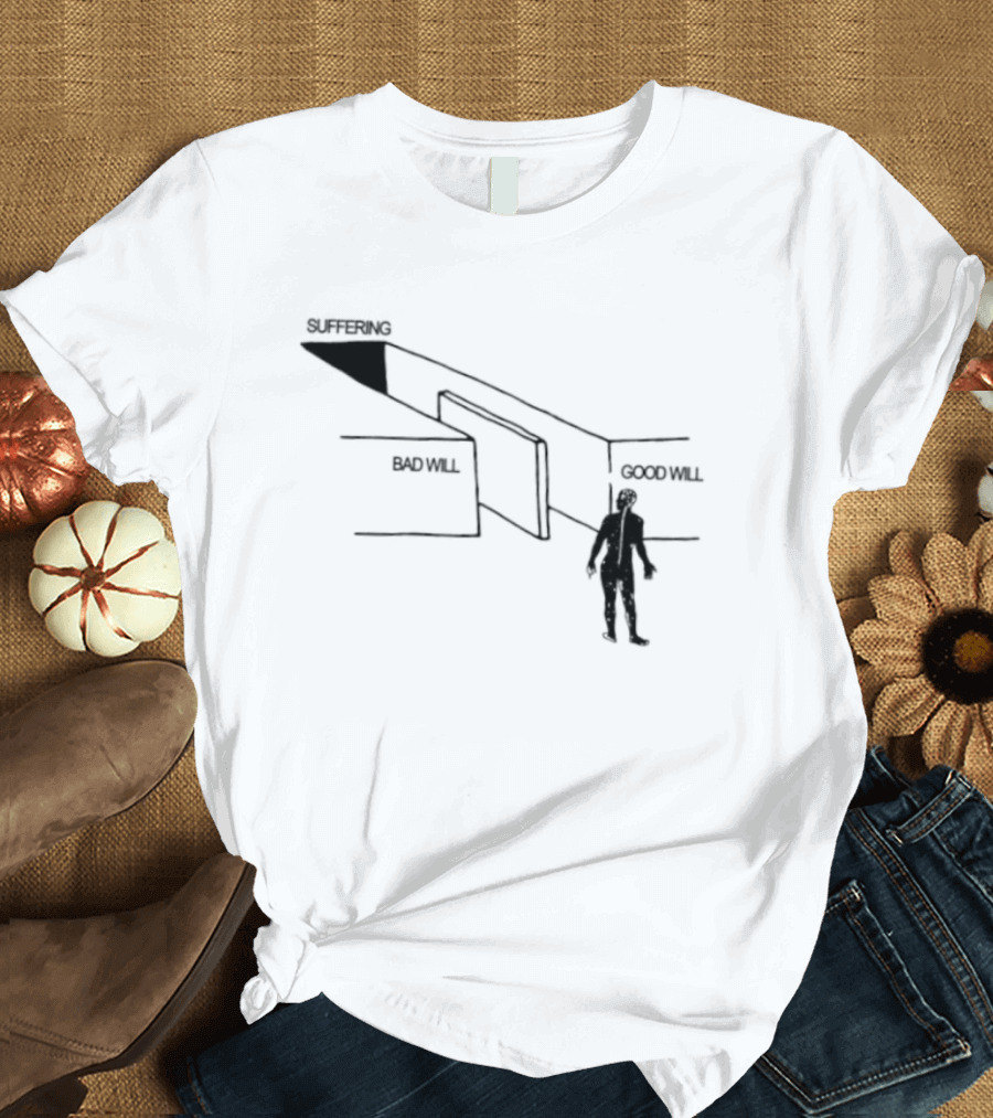 Suffering Between Material Will And Spiritual Will Perception Journey T-Shirt