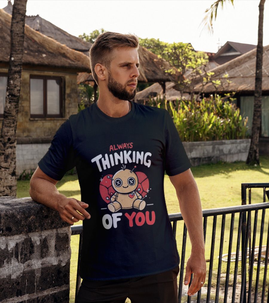 Always Thinking Of You Voodoo Doll Creepy Cute Heart Pins T-Shirt