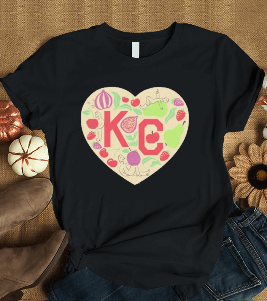 KC Heart Fruits And Figures Kansas City Giving Grove T-Shirt