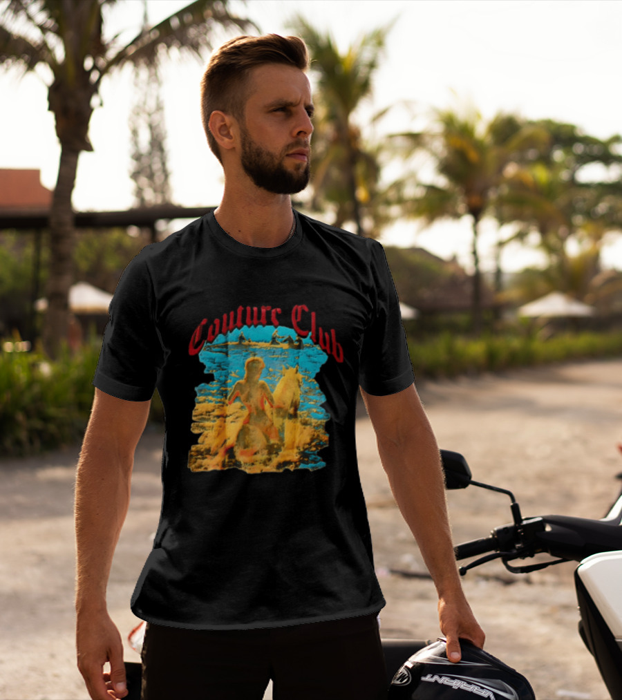 Couture Club Woman Riding Horse Scenic Painting T-Shirt