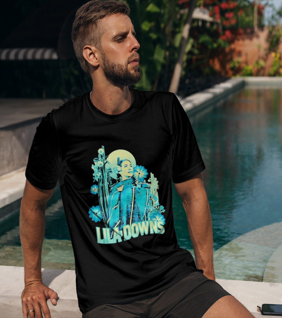 Lila Downs Mexican Cactus Floral T-Shirt