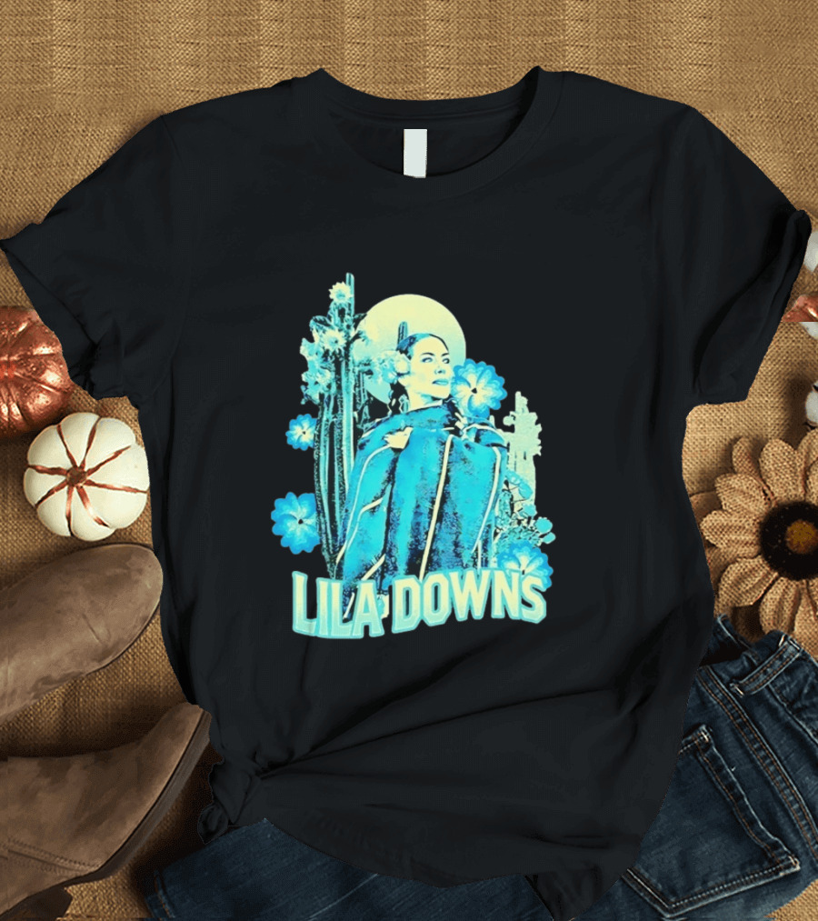 Lila Downs Mexican Cactus Floral T-Shirt