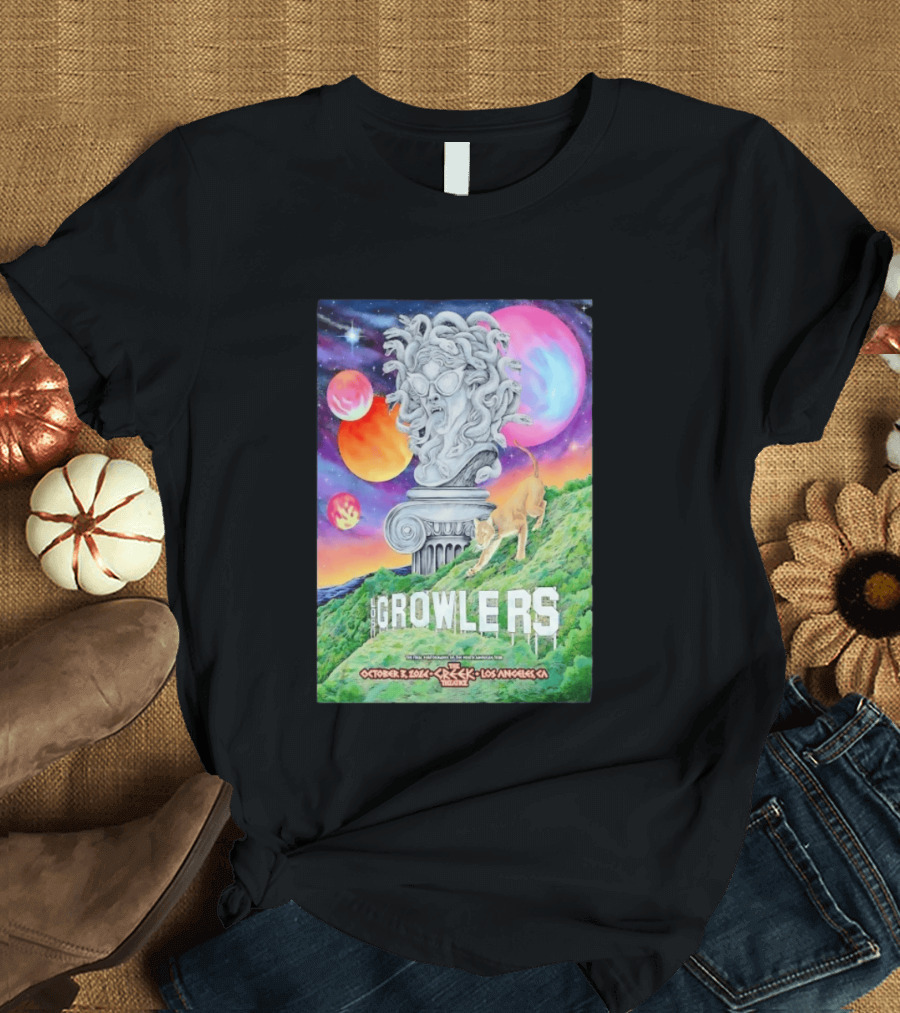 Los Growlers Final Performance Greek Theatre Los Angeles October 3 2024 Statue And Lion T-Shirt