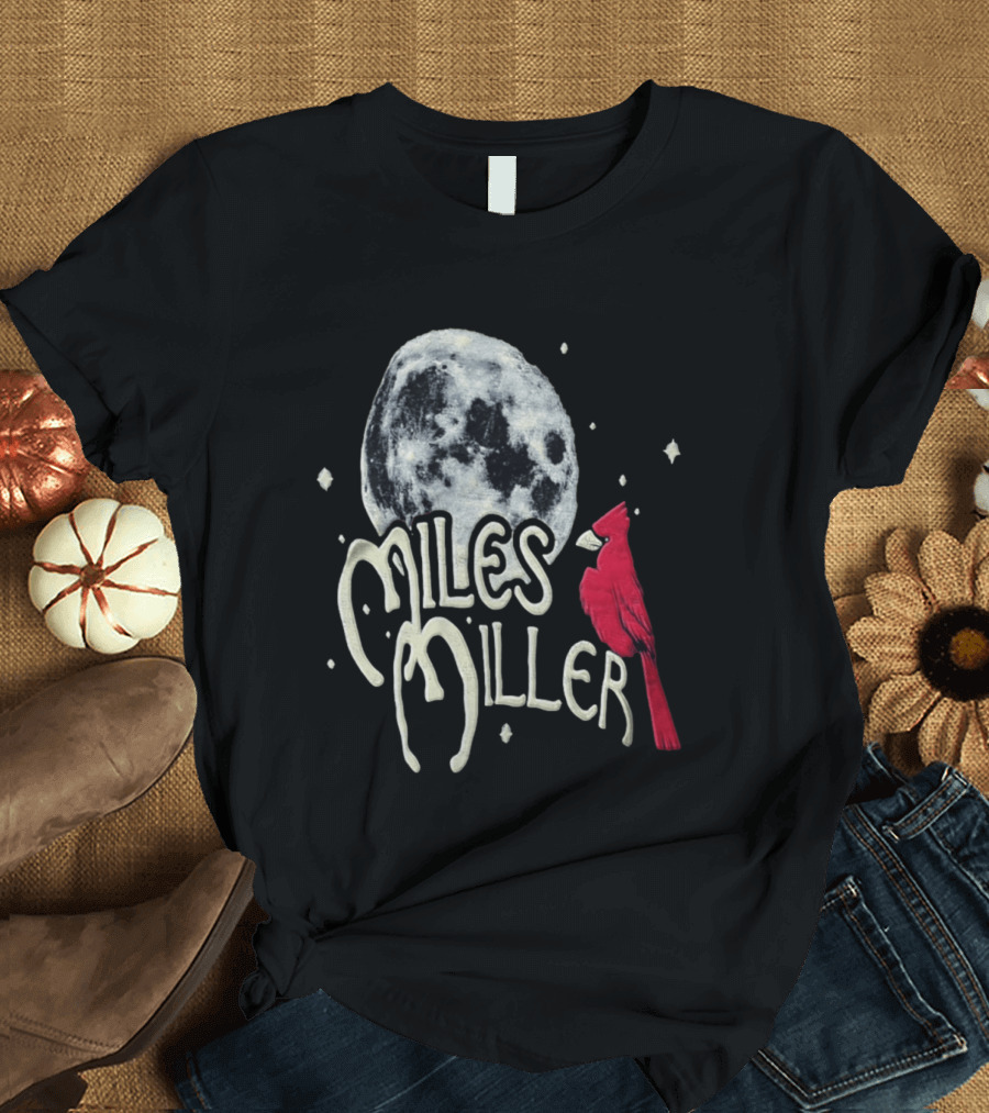 Miles Miller Cardinal Bird Moon Stars T-Shirt
