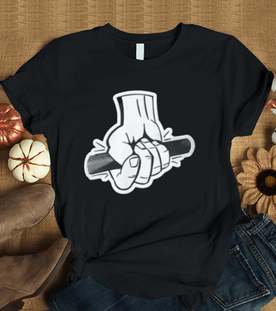 Hand Holding Black Bar T-Shirt