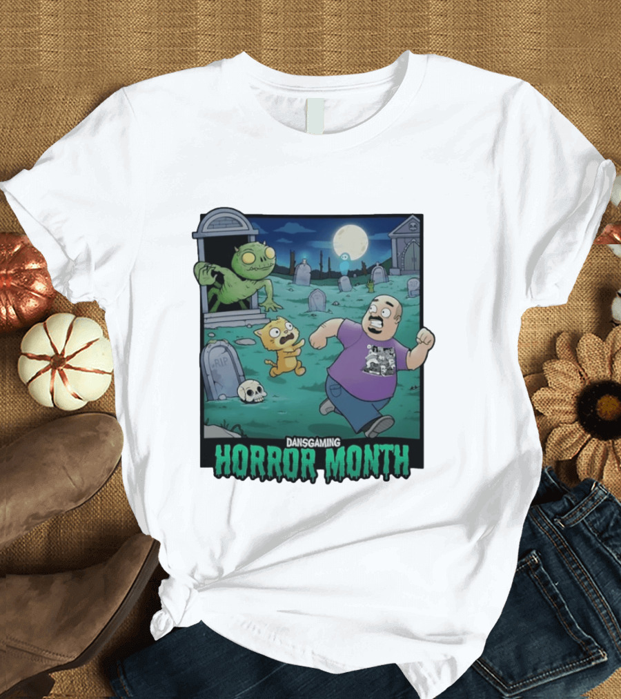 DansGaming Horror Month Twitch Streamer Graveyard Adventure T-Shirt