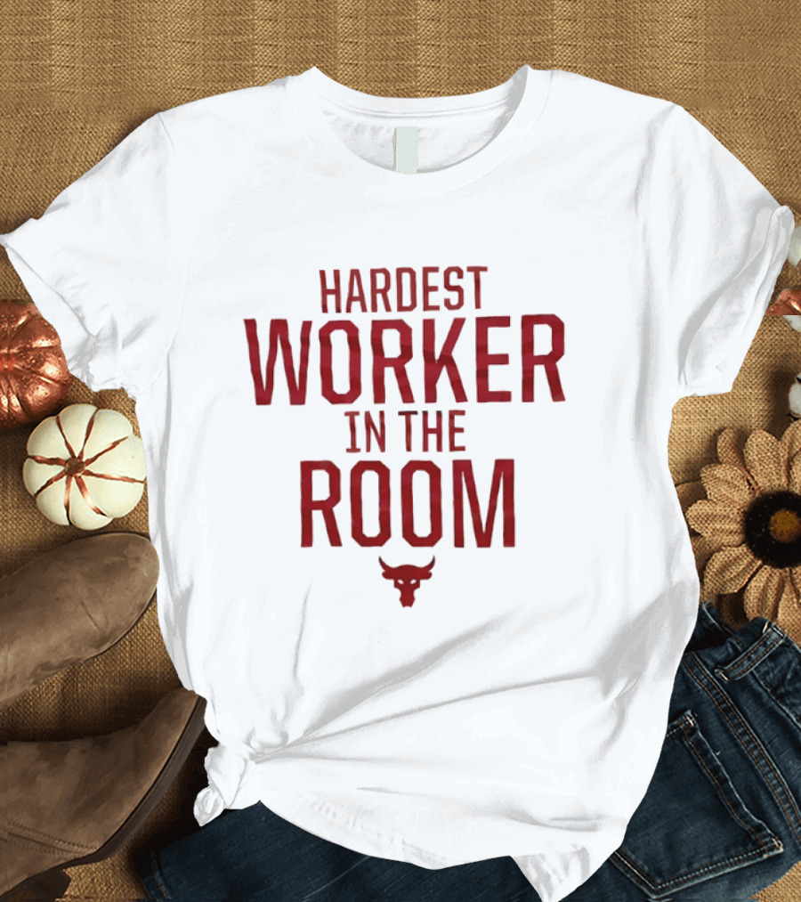 Hardest Worker In The Room Bull Icon Dwayne The Rock Johnson T-Shirt