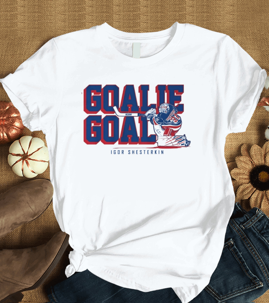 Igor Shesterkin Goalie Goal New York Rangers T-Shirt