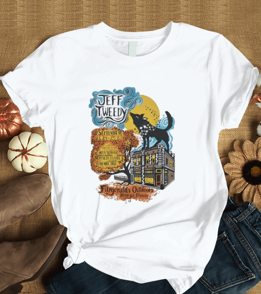 Jeff Tweedy September 24 25 2026 With Mavis Staples FitzGeralds Outdoors Berwyn Illinois T-Shirt