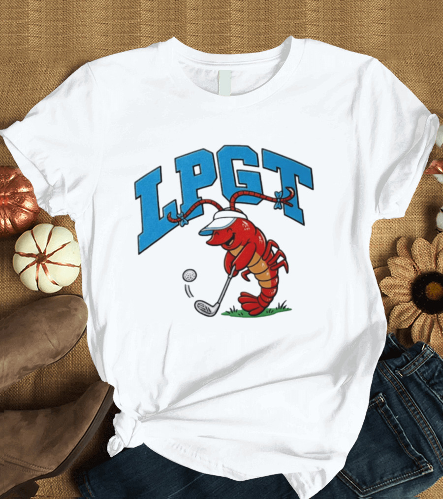 Lobster Playing Golf LPGT Fun T-Shirt