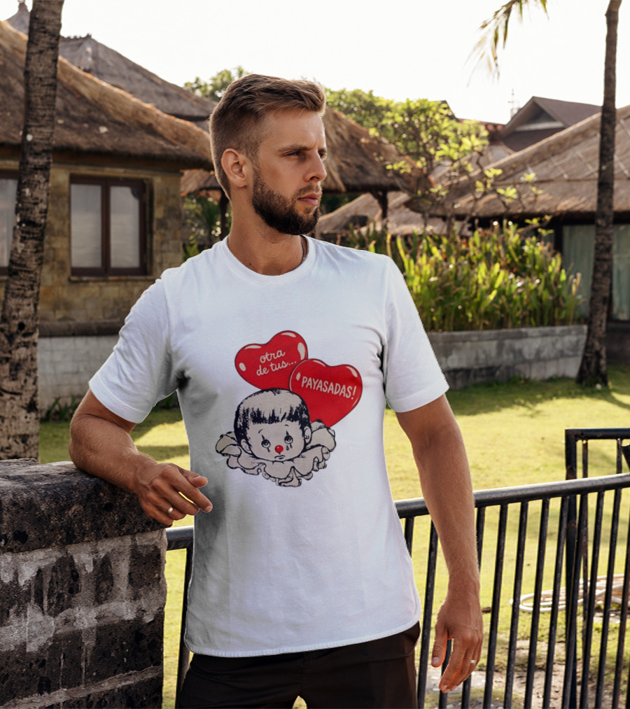 Otra De Tus Payasadas Sad Clown Heart Balloons T-Shirt