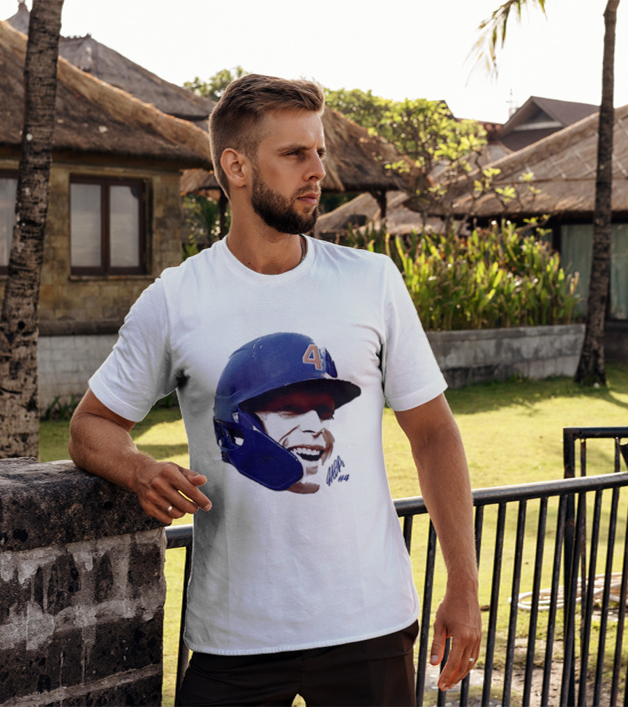 Pete Crow Armstrong Chicago Cubs Big Head Number 40 Baseball T-Shirt