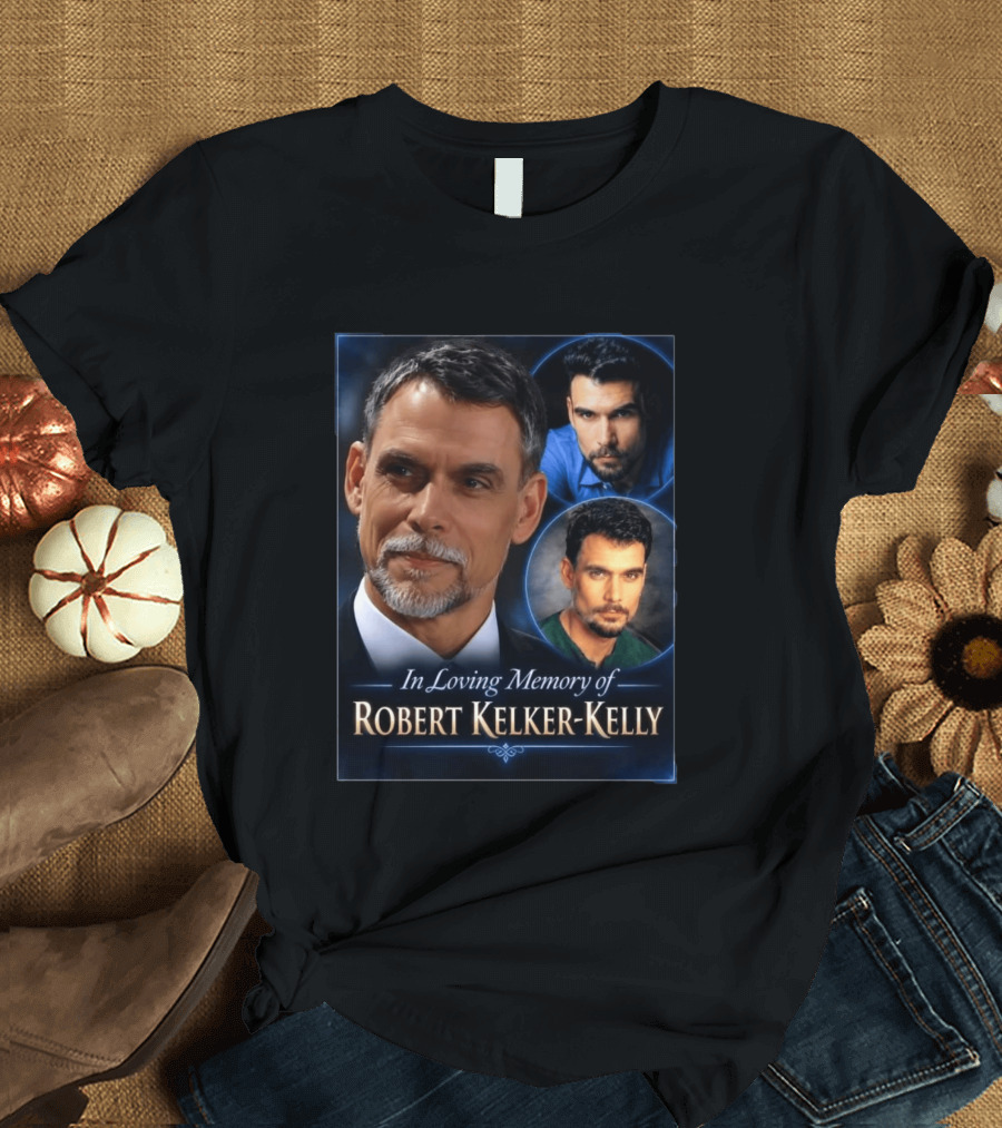 In Loving Memory Of Robert Kelker Kelly Tribute Portrait Collage T-Shirt