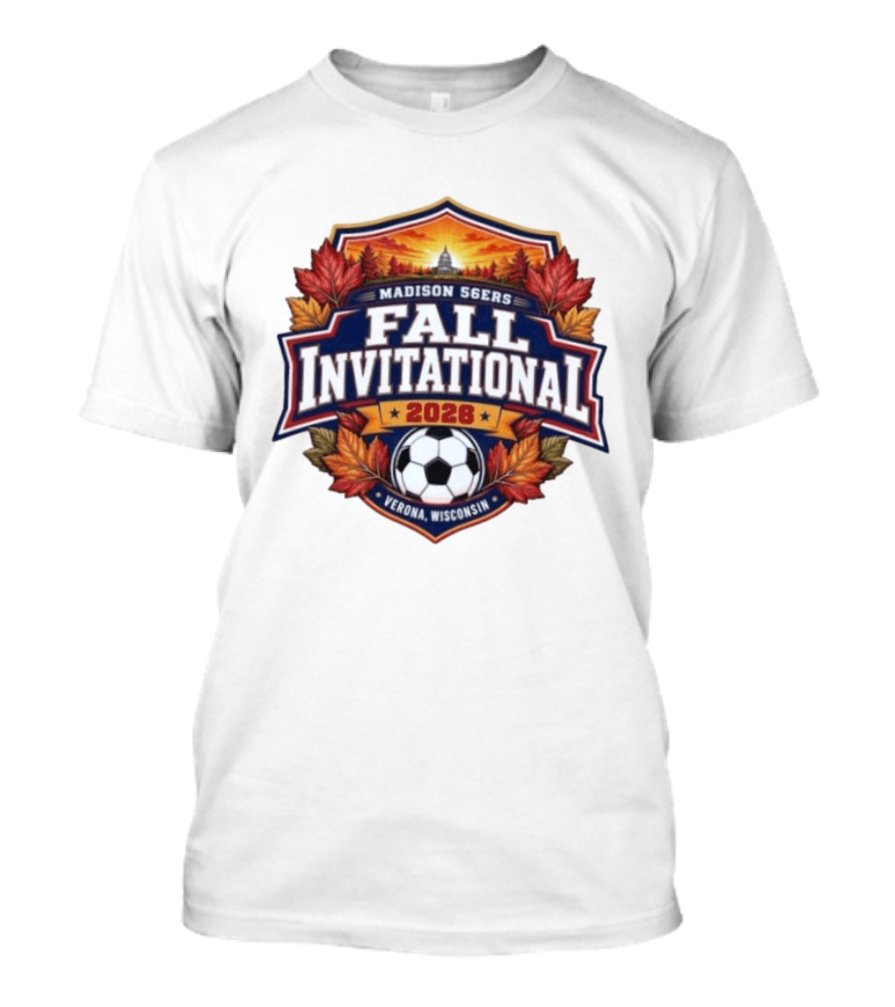 Madison 56ers Fall Invitational 2026 Verona Wisconsin Soccer Event T-Shirt
