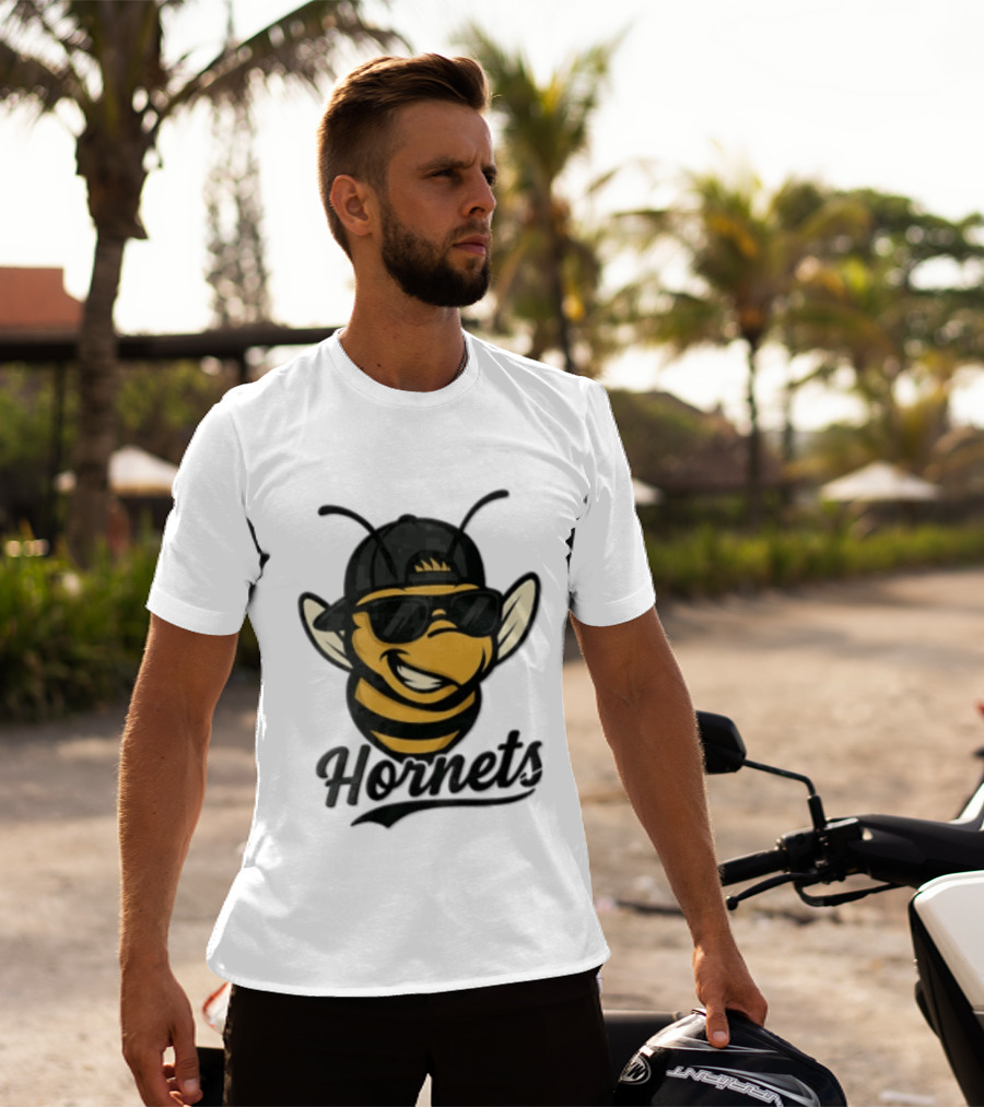 Charlotte Hornets Bee Wearing Sunglasses And Cap T-Shirt