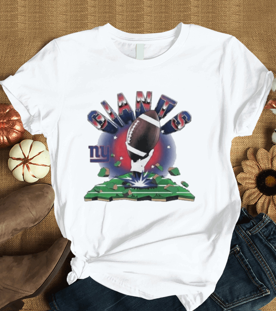 New York Giants 2026 Explode Clubhouse Football Hand Stars Ny T-Shirt