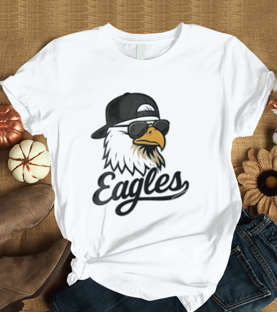 Philadelphia Eagles Eagle Sunglasses Baseball Cap Sports Fan T-Shirt