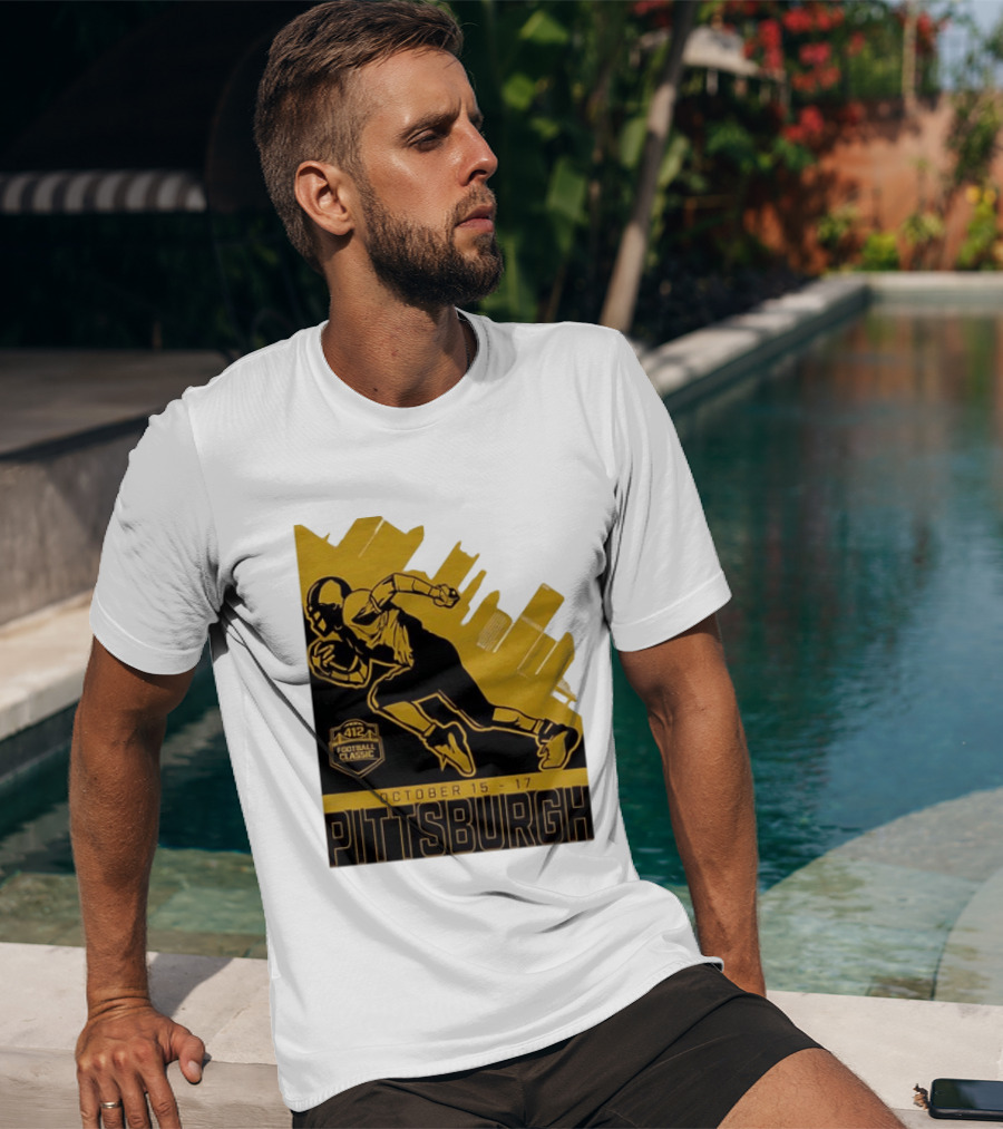 Pittsburgh 412 Football Classic October 15 17 Running Player T-Shirt