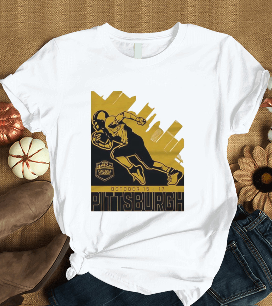 Pittsburgh 412 Football Classic October 15 17 Running Player T-Shirt