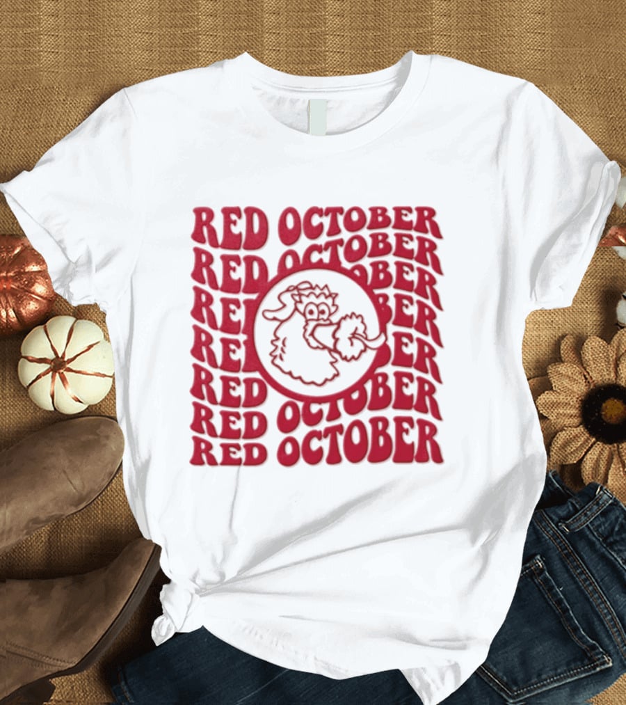 Philadelphia Phillies Red October 2023 Fan Gear With Phillie Phanatic T-Shirt