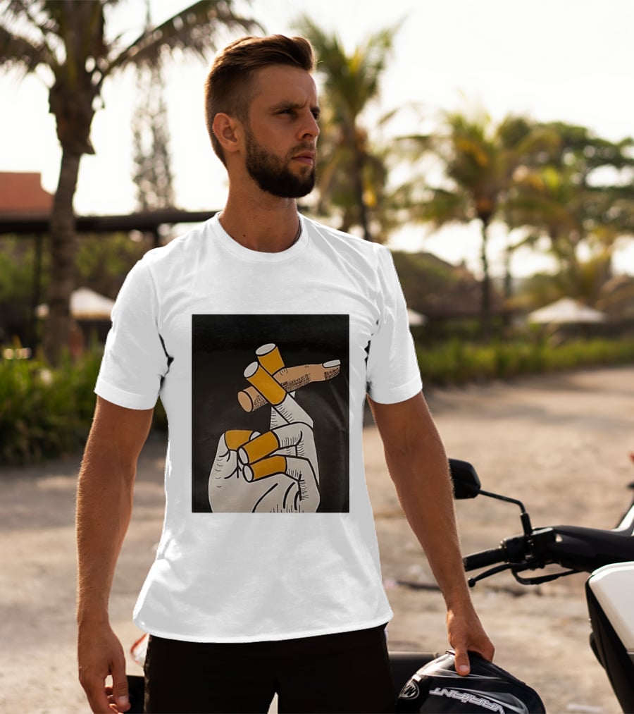 Hand With Cigarettes Smoker T-Shirt