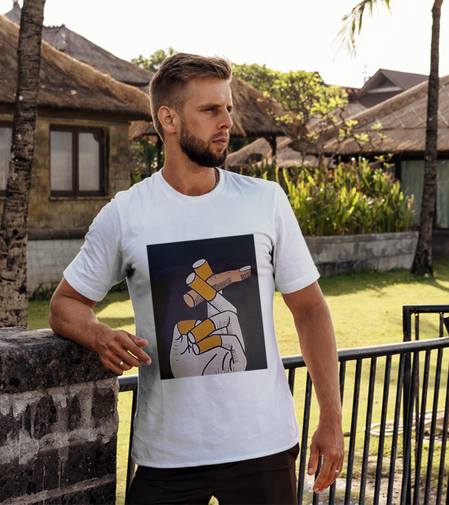 Hand With Cigarettes Smoker T-Shirt