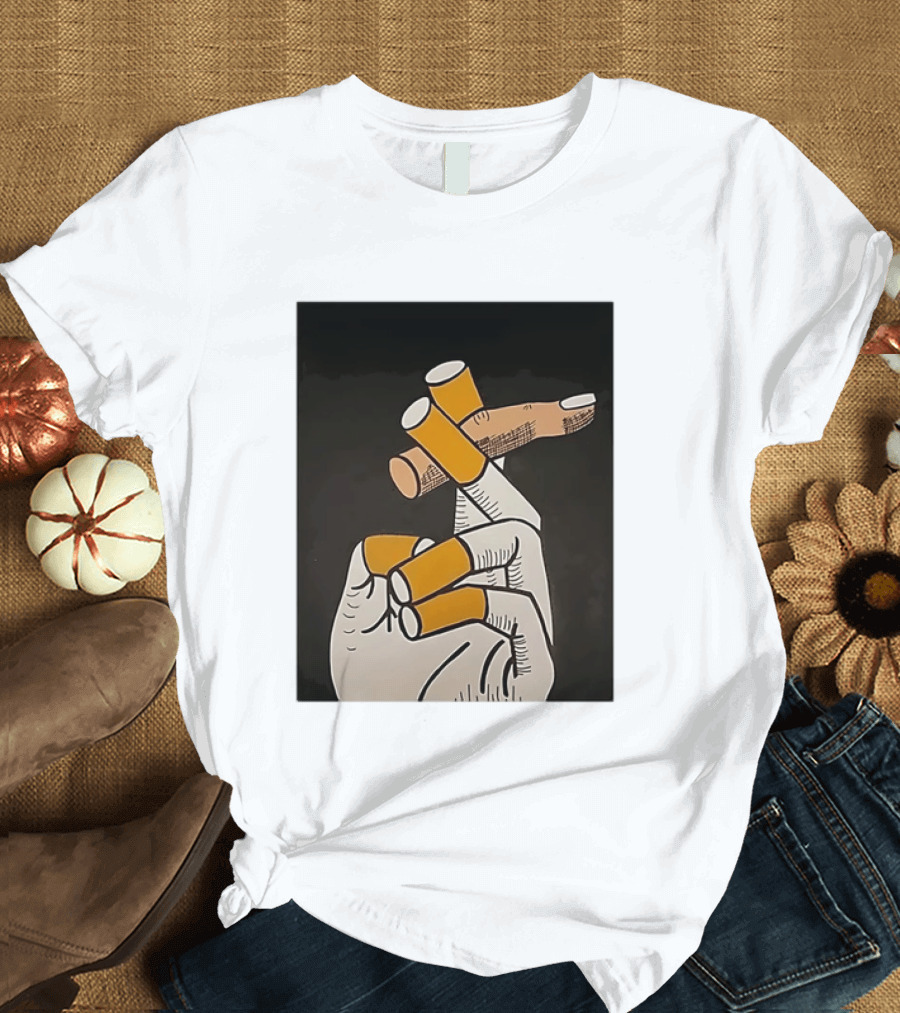 Hand With Cigarettes Smoker T-Shirt