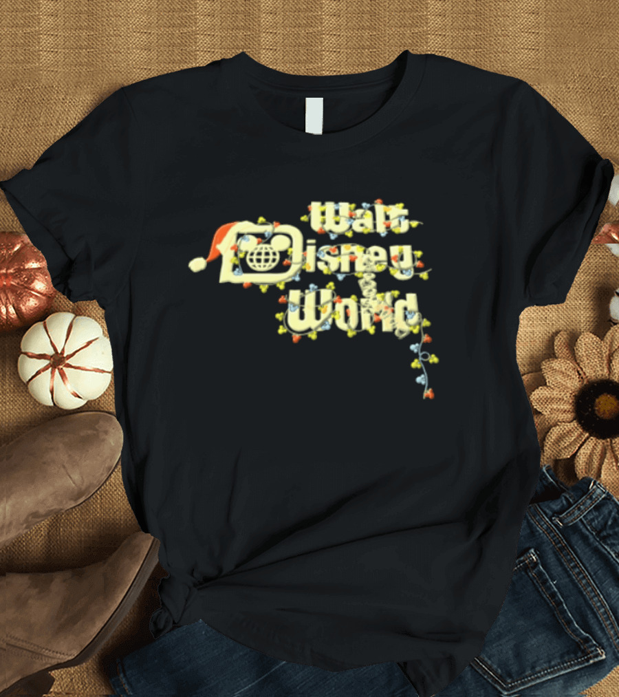 Walt Disney World Christmas Santa Hat Lights T-Shirt