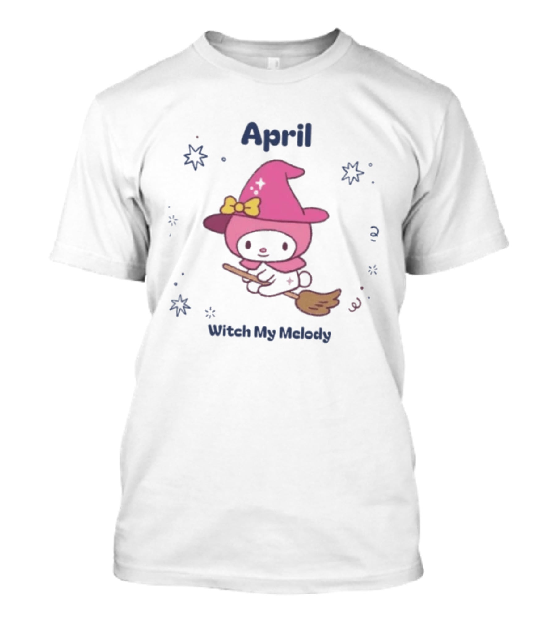 April Witch My Melody Sanrio Halloween Broomstick Magic T-Shirt