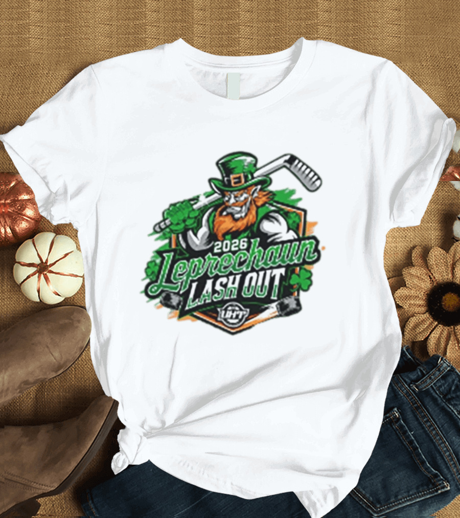 2026 Leprechaun Lash Out Hockey Logo Irish Hockey Players T-Shirt