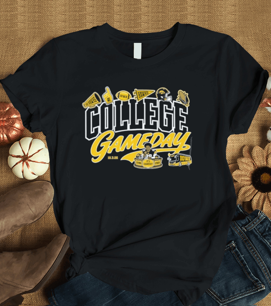 College Gameday Iowa Hawkeyes Football 10326 Player No 28 T-Shirt