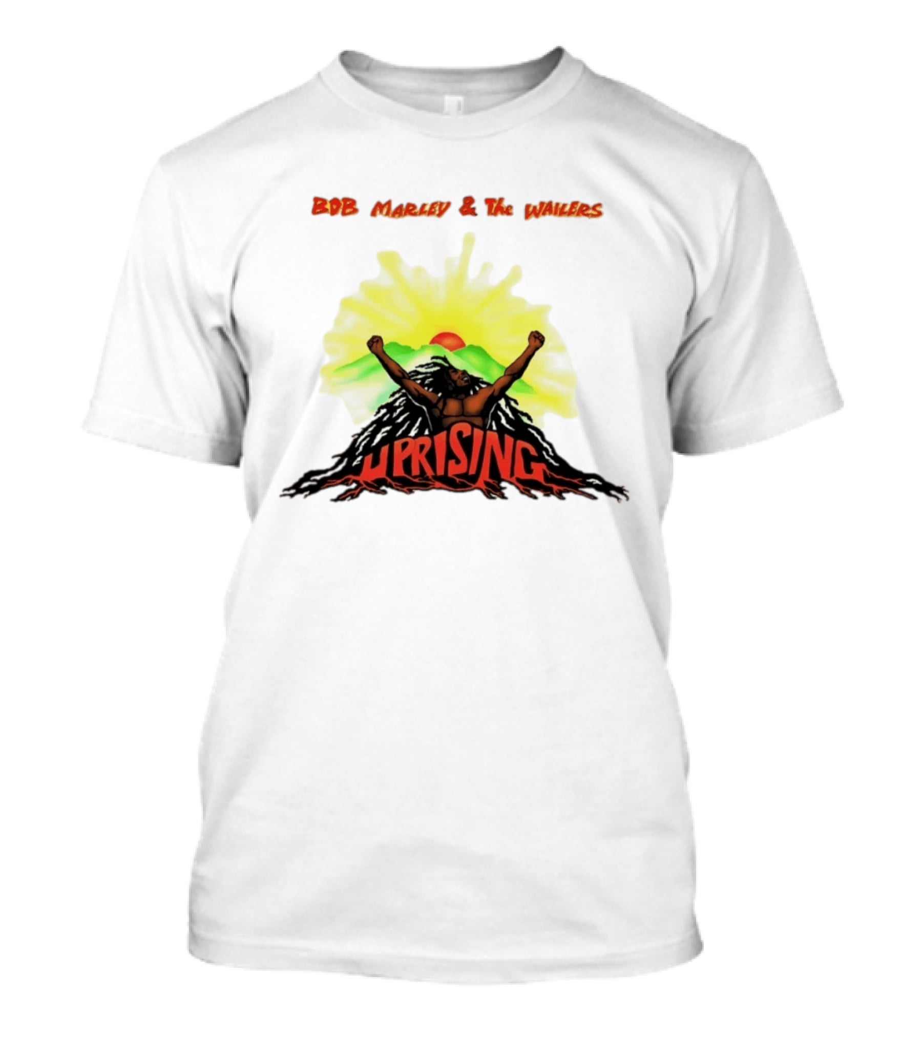 Bob Marley & The Wailers Uprising Reggae Sunburst Mountain T-Shirt