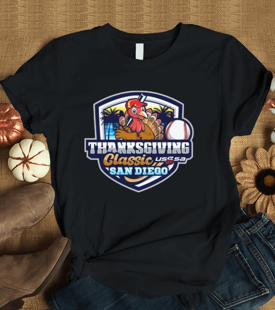 USSSA Thanksgiving Classic San Diego Turkey Baseball T-Shirt