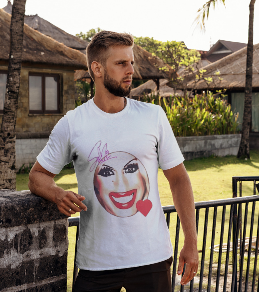 Save Signature Heavy Makeup Smile Red Heart T-Shirt