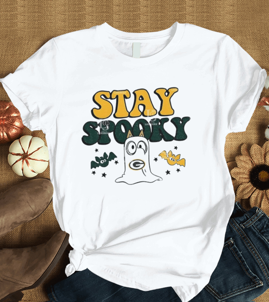 Green Bay Packers Bluey Stay Spooky Halloween T-Shirt