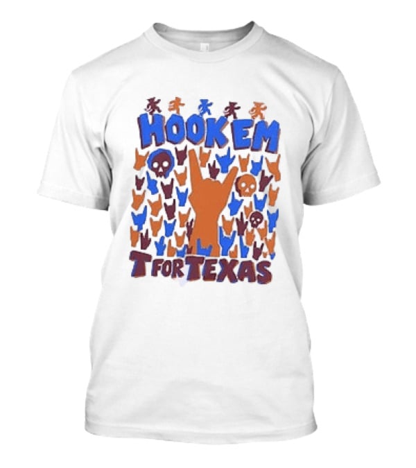 Hook Em For Texas Grateful Dead Collaboration With Longhorns T-Shirt