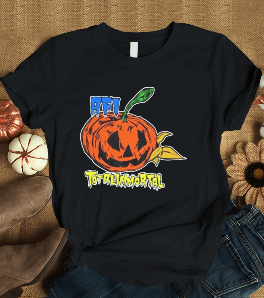 AFI Totalimmortal Halloween Pumpkin Punk Rock Band Merch T-Shirt