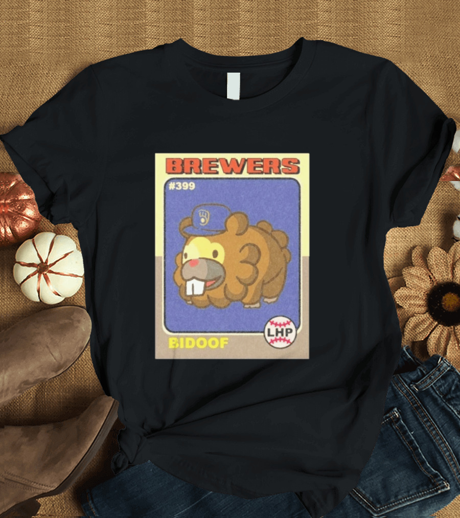 Brewers Bidoof Baseball Card #399 LHP T-Shirt