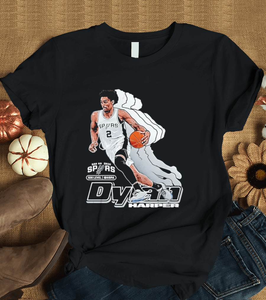 Dylan Harper Number 2 San Antonio Spurs NBA 500 Level @NBPA T-Shirt