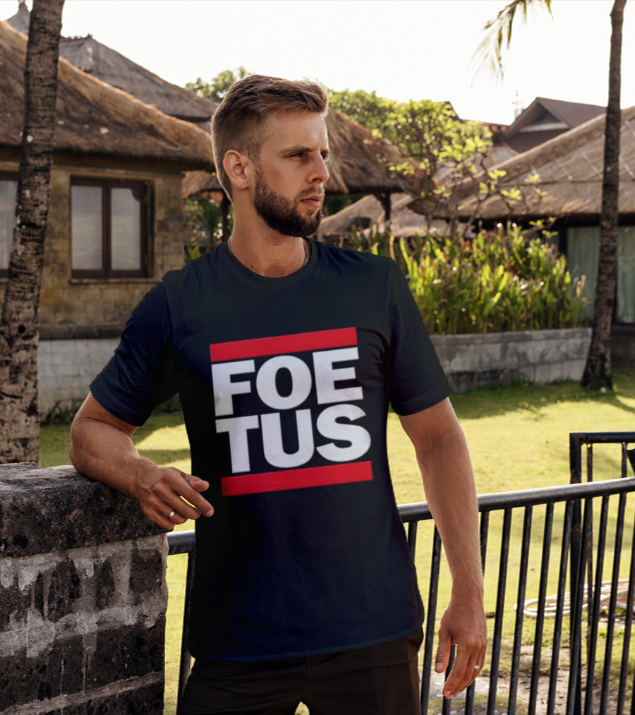 Foetus White Letters With Red Bars T-Shirt