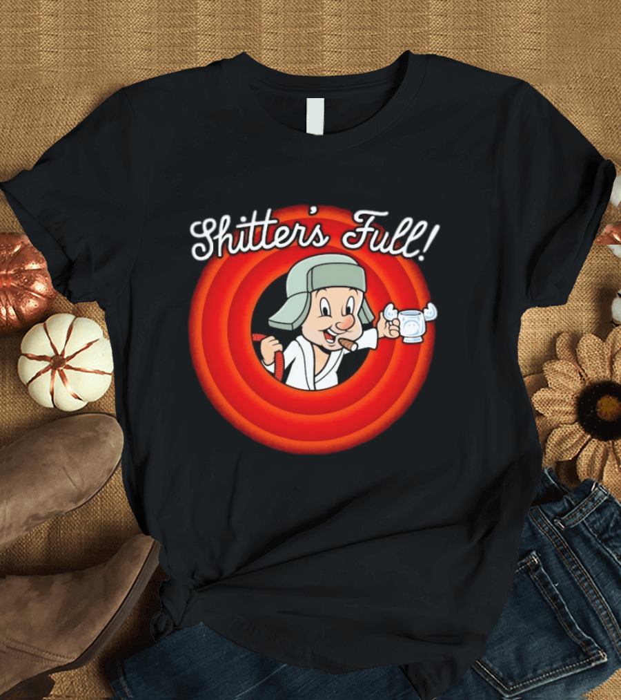 Shitter's Full Cousin Christmas Vacation Cartoon Character Cigar And Robe T-Shirt