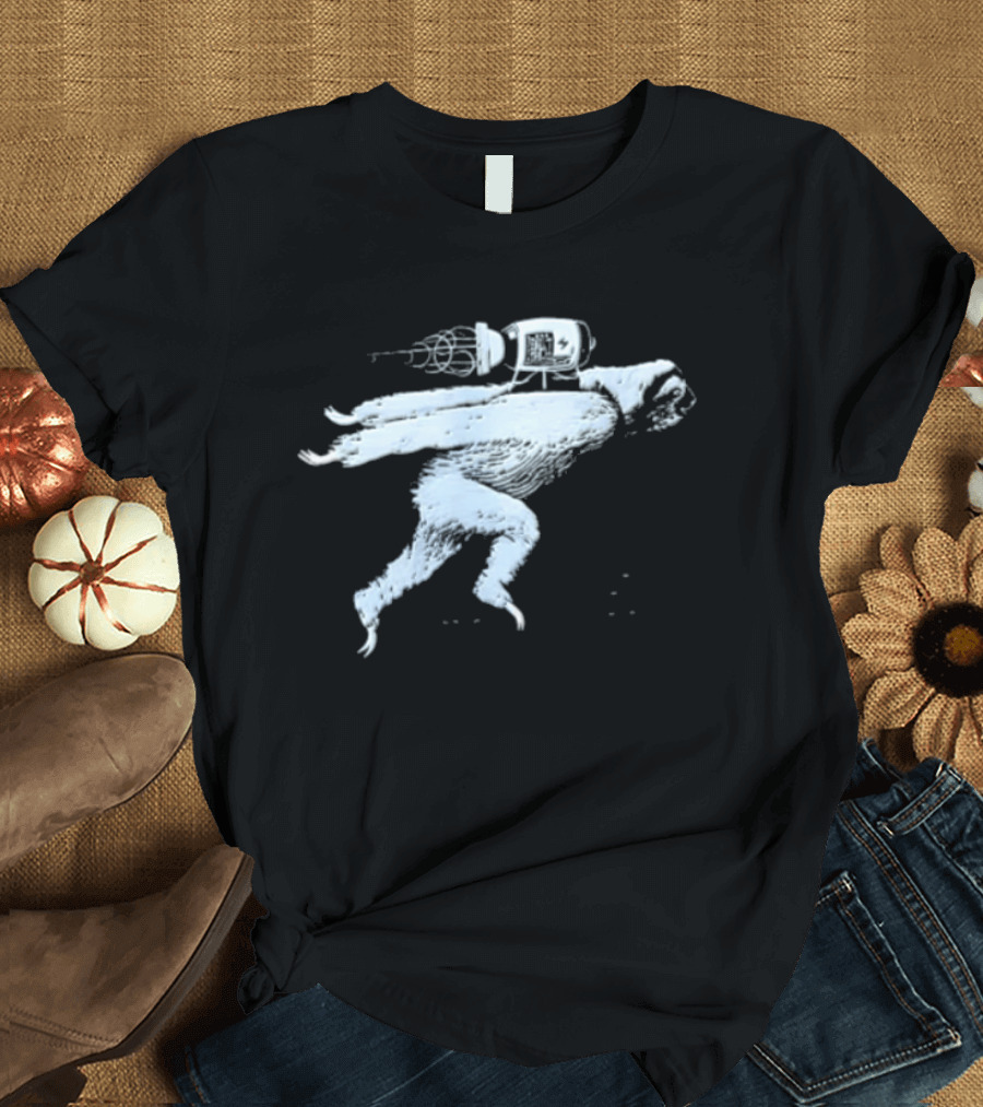 Sloth Flying With Rocket Jetpack Adventure T-Shirt