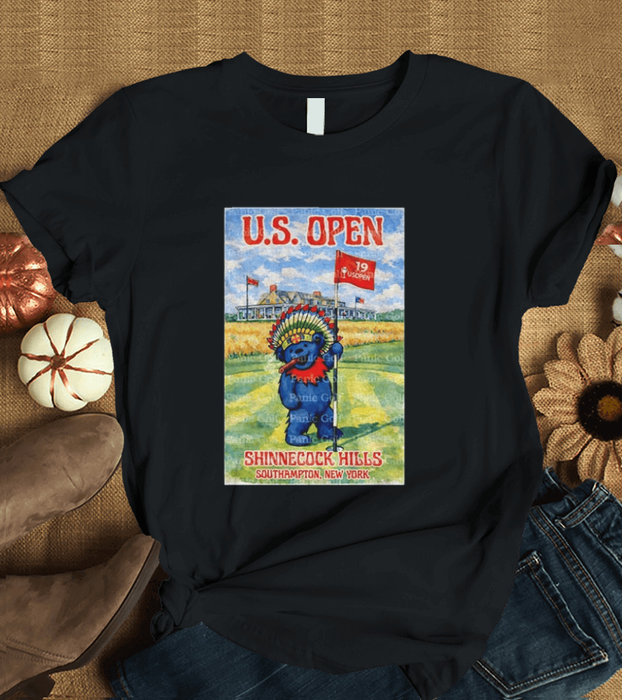 U.S. Open Shinnecock Hills Southampton New York Grateful Dead Dancing Bear Golf Course T-Shirt