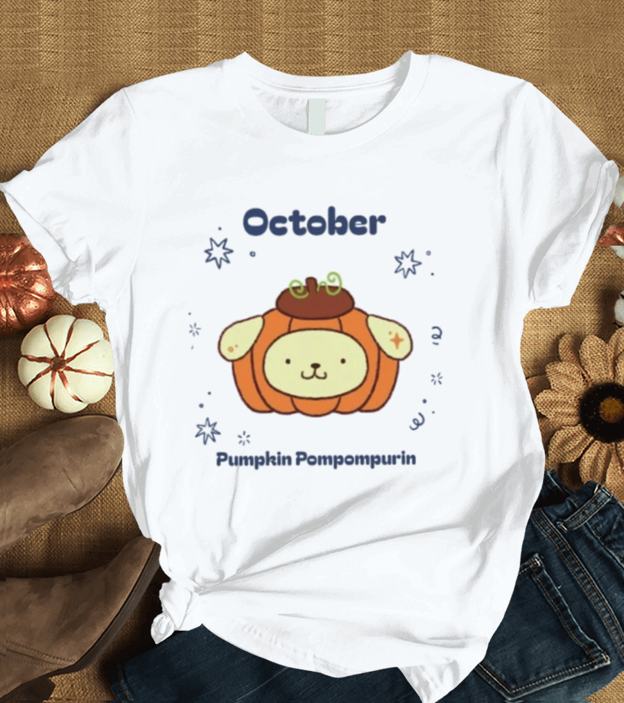 October Pumpkin Pompompurin Sanrio Halloween T-Shirt